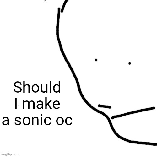 Sack of rice | Should I make a sonic oc | image tagged in sack of rice | made w/ Imgflip meme maker