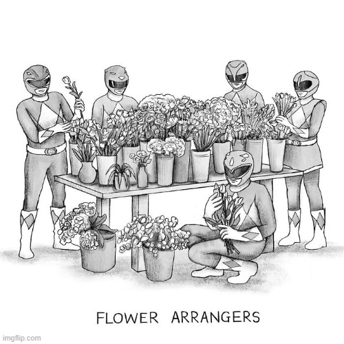 Go Go Flower Rangers | image tagged in comics | made w/ Imgflip meme maker
