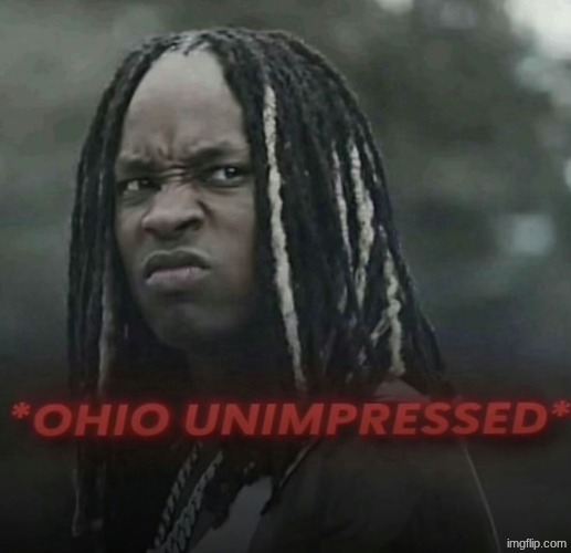 Ohio unimpressed | image tagged in ohio unimpressed | made w/ Imgflip meme maker