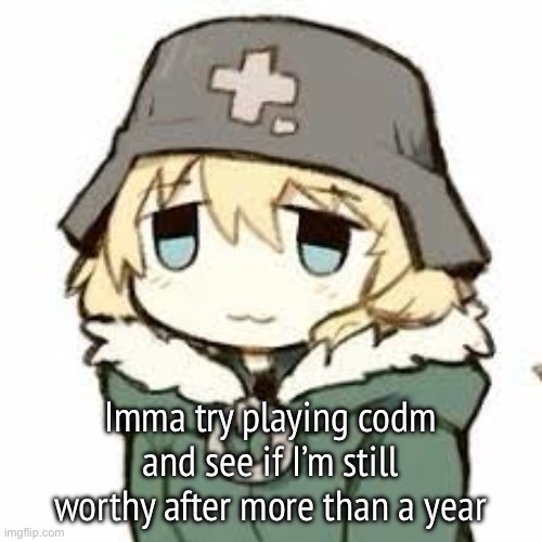 yuuri :3 | Imma try playing codm and see if I’m still worthy after more than a year | image tagged in yuuri 3 | made w/ Imgflip meme maker