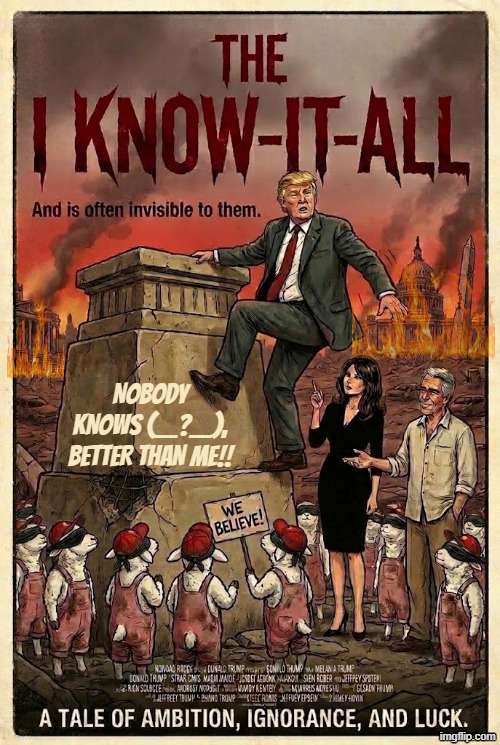 Dunning-Kruger Effect | NOBODY KNOWS (__?__), BETTER THAN ME!! | image tagged in dunning-kruger effect,maga,trump,memes,jeffrey epstein | made w/ Imgflip meme maker