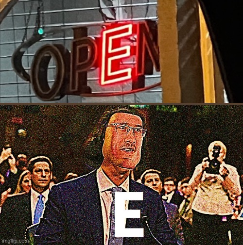 “E” | image tagged in lord maarquad | made w/ Imgflip meme maker