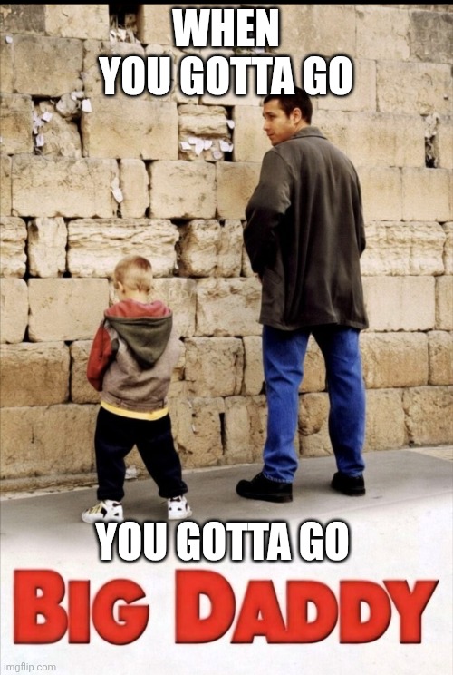 Israel | WHEN YOU GOTTA GO; YOU GOTTA GO | image tagged in funny | made w/ Imgflip meme maker