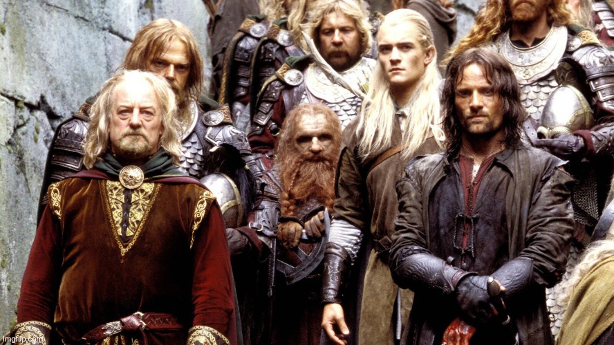 Lord of the rings before battle | image tagged in lord of the rings | made w/ Imgflip meme maker