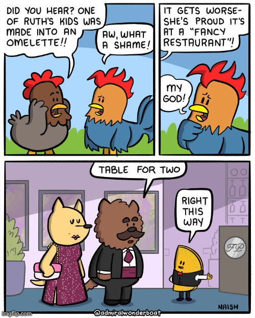 At a fancy restaurant | image tagged in restaurant,omelette,kids,chickens,comics,comics/cartoons | made w/ Imgflip meme maker