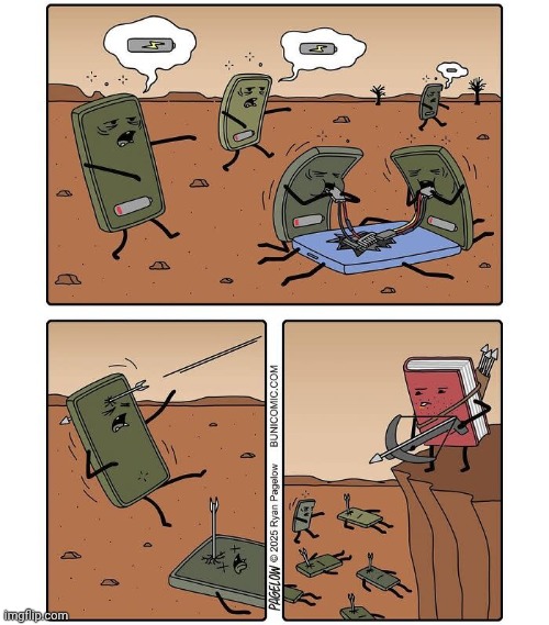The battle | image tagged in iphones,book,charge,battle,comics,comics/cartoons | made w/ Imgflip meme maker