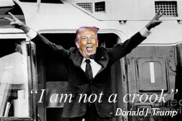 Donald Trump is not a crook. Because the Supreme Court gave him a pass | Donald J Trump | image tagged in richard nixon i am not a crook victory helicopter jpp,i am not a crook,trump is not a crook,thank you supreme court,crooks | made w/ Imgflip meme maker