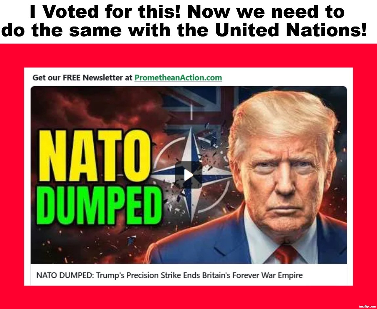 NATO DUMPED: Trump's Precision Strike Ends Britain's Forever War Empire | image tagged in fuck around and find out,fafo,stupid people be like,nato,united nations,european union | made w/ Imgflip meme maker