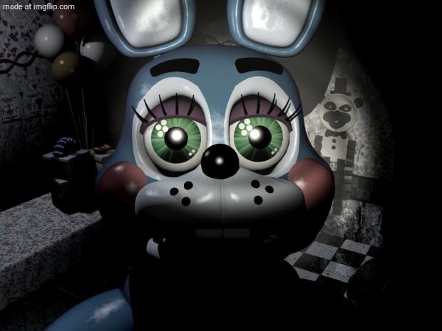 FNAF 2 toy Bonnie  | image tagged in fnaf 2 toy bonnie | made w/ Imgflip meme maker
