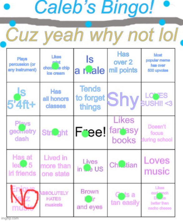 Caleb’s bingo | image tagged in caleb s bingo,msmg | made w/ Imgflip meme maker