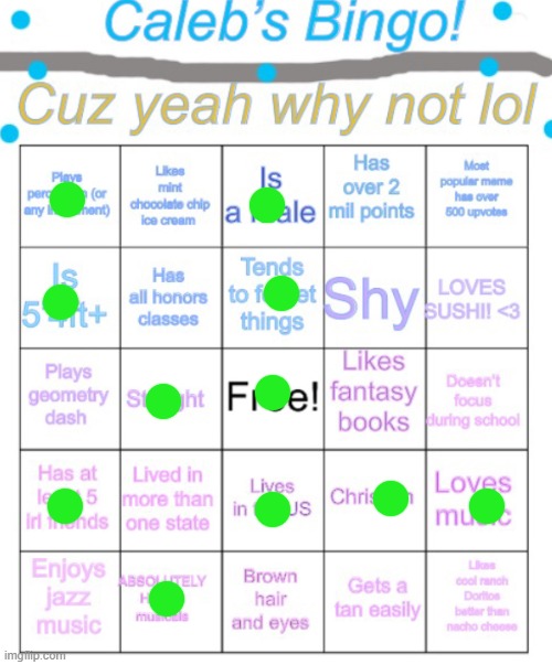 Caleb’s bingo | image tagged in caleb s bingo | made w/ Imgflip meme maker