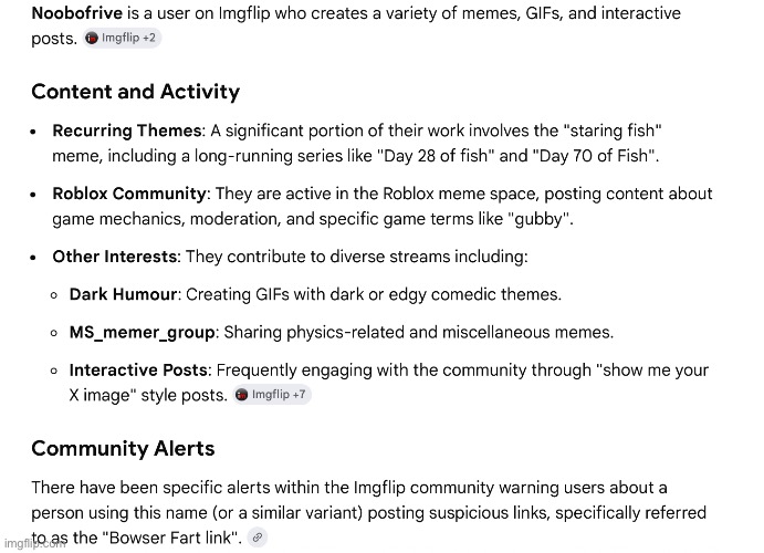 Ai knows me :D (try seeing what it says about your account) | image tagged in ai,browser fart | made w/ Imgflip meme maker