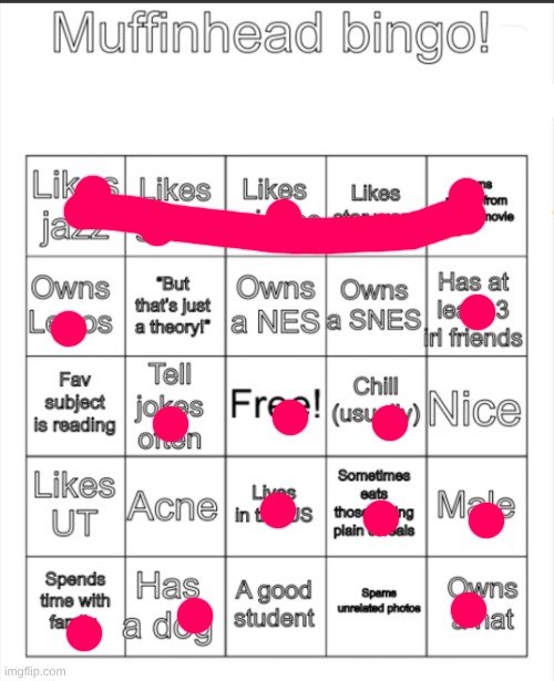 Muffinhead bingo | image tagged in muffinhead bingo | made w/ Imgflip meme maker