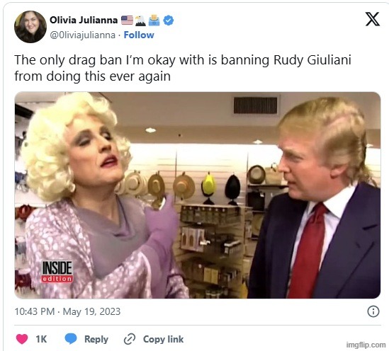 DRAG | image tagged in transgender,trans,gay,gay pride,donald trump,memes | made w/ Imgflip meme maker