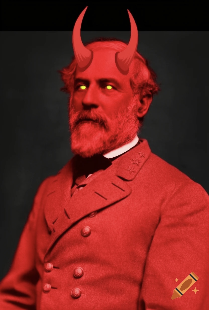 Robert E Lee demon Blank Meme Template