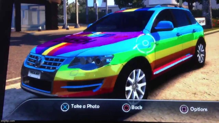 Rainbow Car | image tagged in rainbow car | made w/ Imgflip meme maker