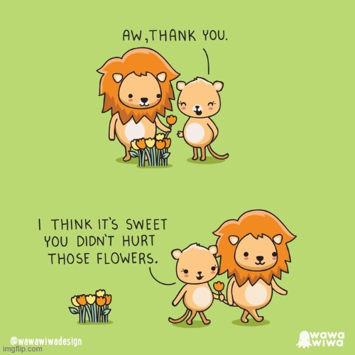 image tagged in lions,flowers,tail | made w/ Imgflip meme maker