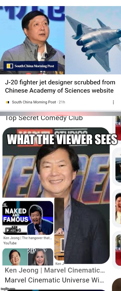 USA vs China news | WHAT THE VIEWER SEES | image tagged in wtf | made w/ Imgflip meme maker