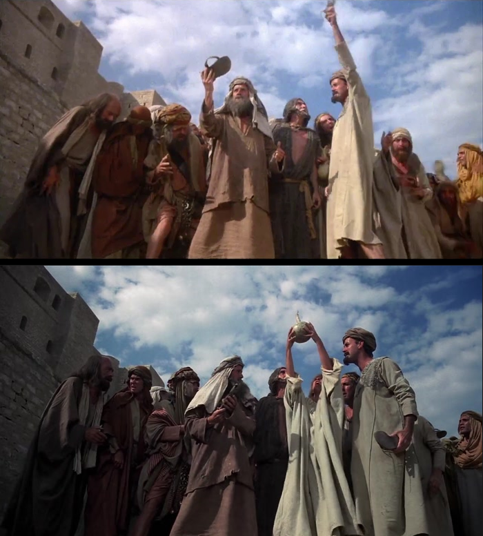 Life of Brian - Shoe/Goud split Blank Meme Template