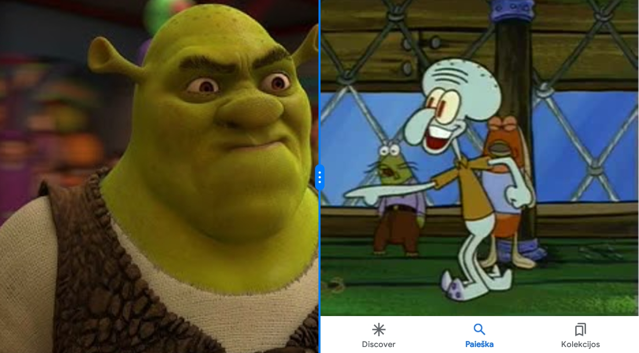 Shrek gets angry at squidward Blank Meme Template