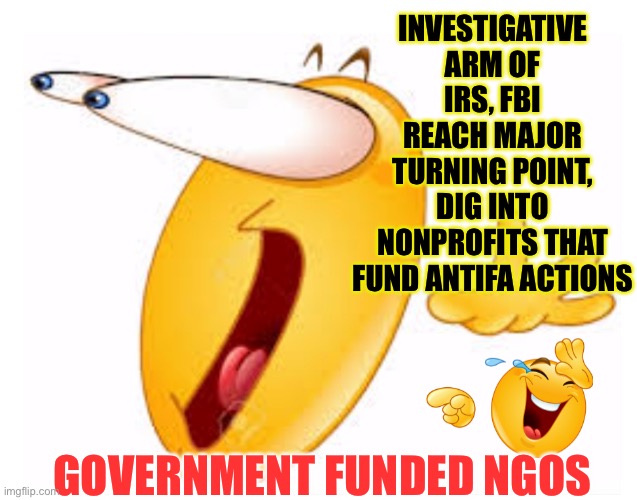 October surprise, Big time! | INVESTIGATIVE ARM OF IRS, FBI REACH MAJOR TURNING POINT, DIG INTO NONPROFITS THAT FUND ANTIFA ACTIONS; GOVERNMENT FUNDED NGOS | image tagged in bat ngo | made w/ Imgflip meme maker