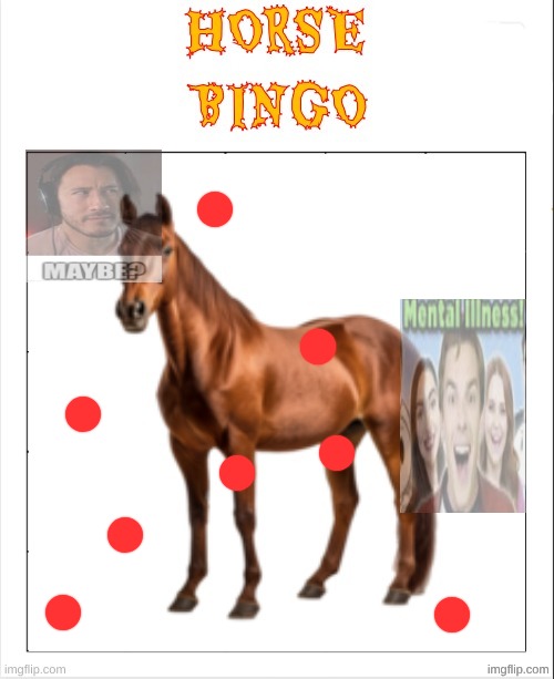 EmotionalSupportBee HORSE BINGO | image tagged in emotionalsupportbee horse bingo | made w/ Imgflip meme maker