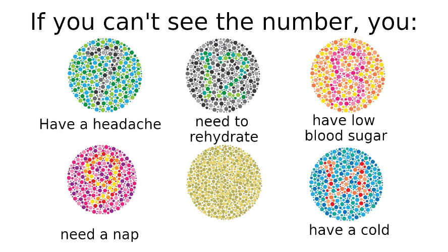 fake color blind Blank Meme Template