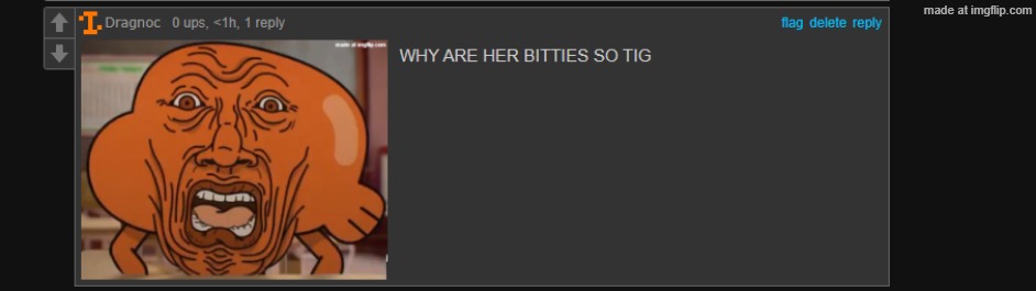WHY ARE HER BITTIES SO TIG | image tagged in why are her bitties so tig | made w/ Imgflip meme maker
