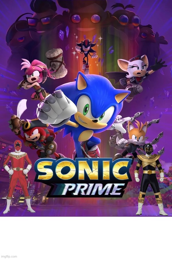 Sonic Prime (Power Rangers Zeo style) | image tagged in sonic the hedgehog,power rangers,animation,animals,sega | made w/ Imgflip meme maker