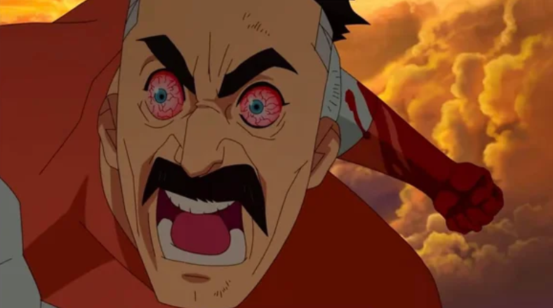 Omni man: THE PUNCH Blank Meme Template