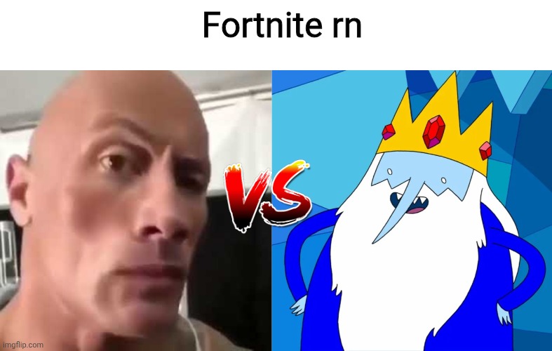 Who'd y'all pick? I picked The Foundation because of The Rock | Fortnite rn | image tagged in the rock eyebrows,ice king,fortnite,chapter 7 season 2,showdown,the foundation | made w/ Imgflip meme maker