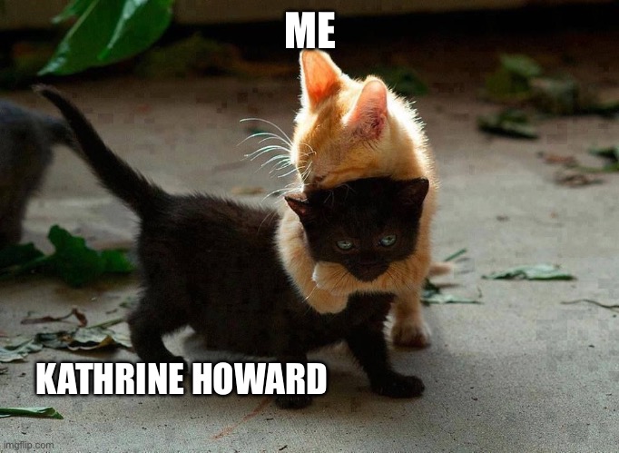 kitten hug | ME; KATHRINE HOWARD | image tagged in kitten hug | made w/ Imgflip meme maker