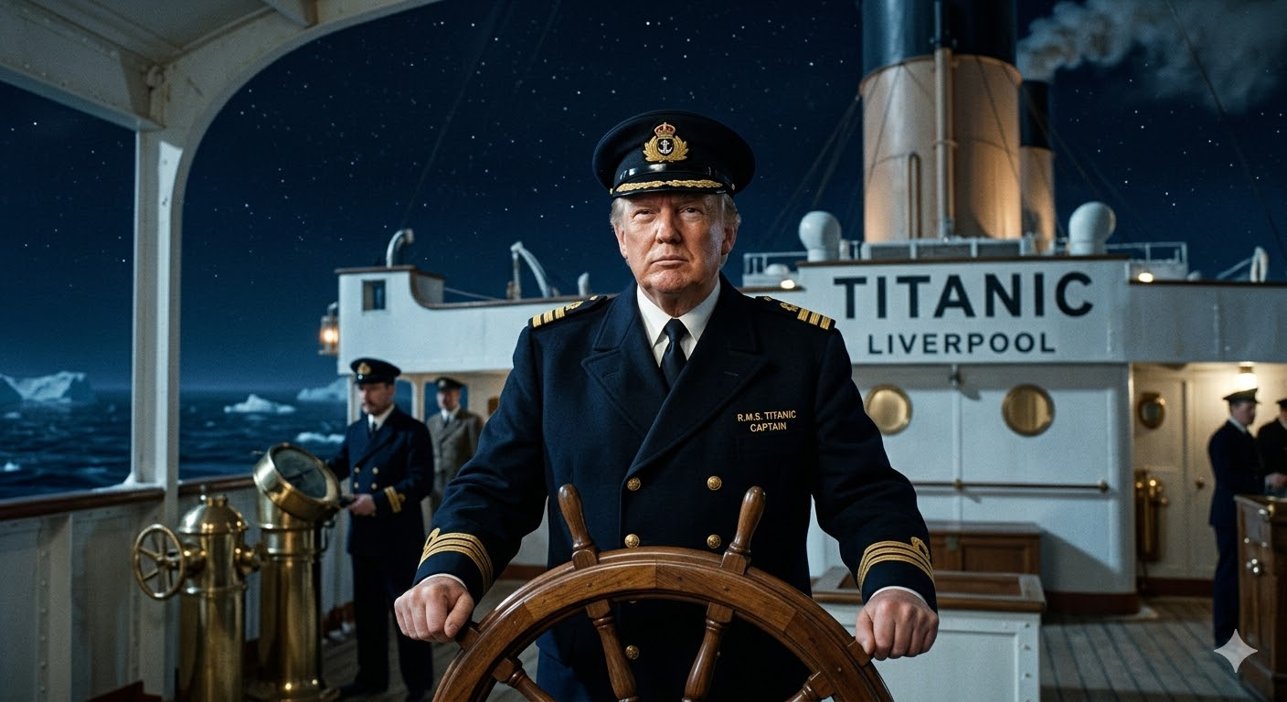 trump captain titanic Blank Meme Template