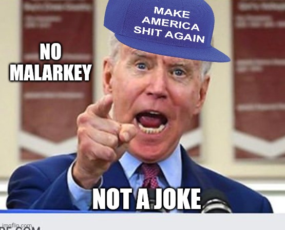 Joe Biden no malarkey | NO
MALARKEY NOT A JOKE | image tagged in joe biden no malarkey | made w/ Imgflip meme maker