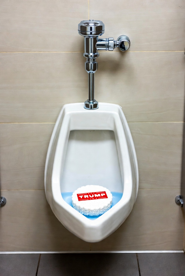 Trump urinal cake Blank Meme Template