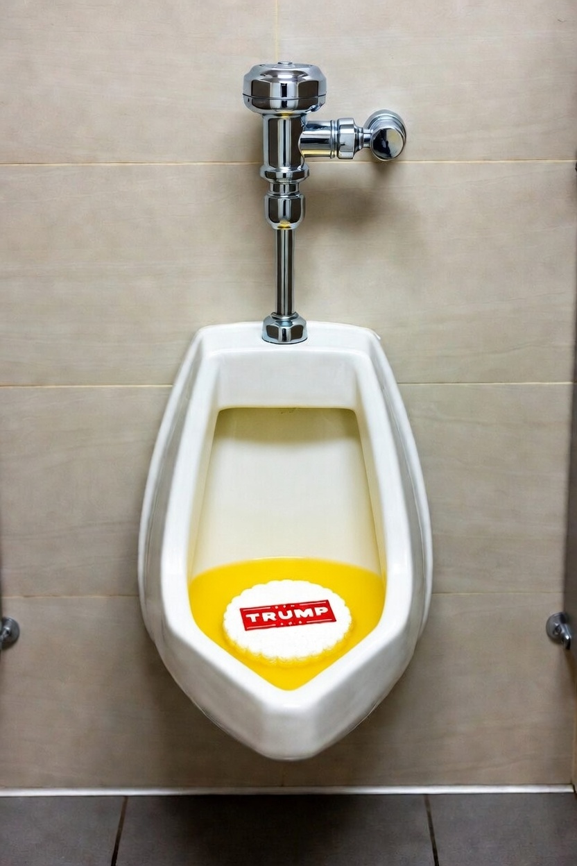 Trump urinal cake Blank Meme Template