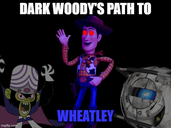 Dark Woody's Path to Wheatley Boxart | DARK WOODY'S PATH TO; WHEATLEY | made w/ Imgflip meme maker