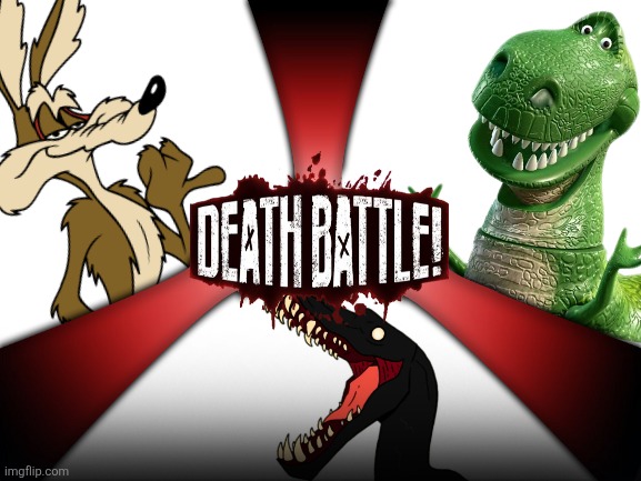 Wile e coyote vs Rex vs Night feeder (looney tunes vs toy story vs primal) | Death battle | image tagged in looney tunes,toy story,primal,death battle | made w/ Imgflip meme maker