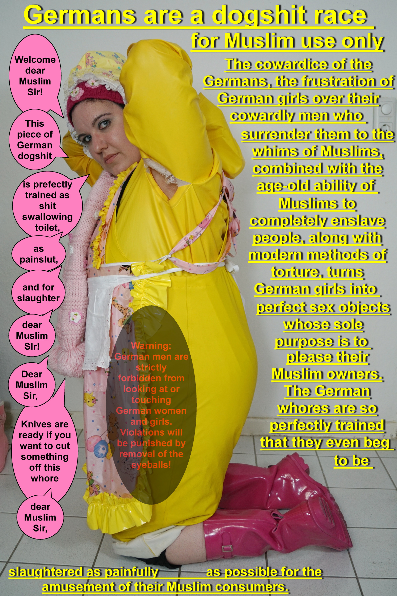 German piece of shit Rasva Domuza for Muslim use only Blank Meme Template