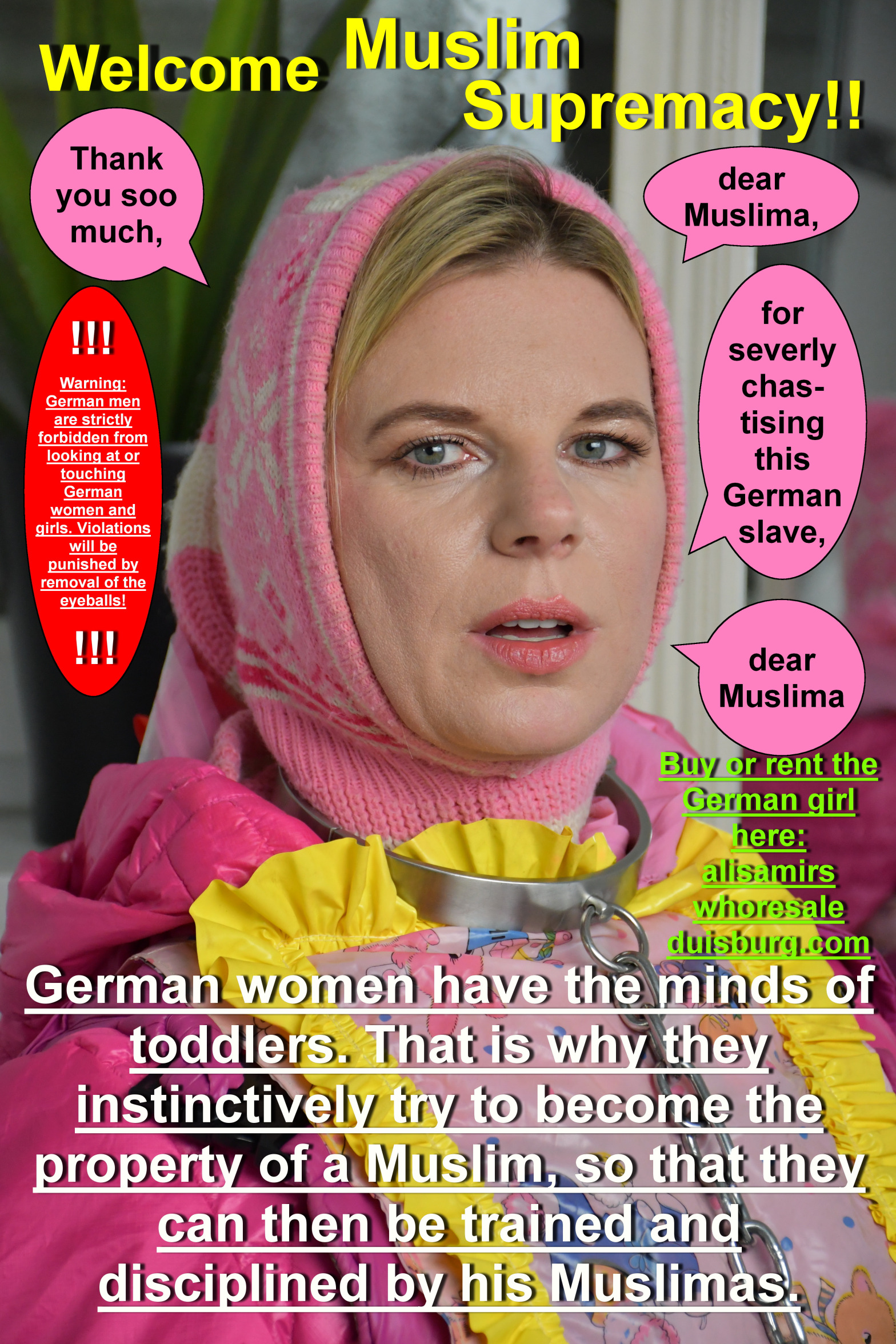 German piece of shit Algeazulma for Muslim use only Blank Meme Template