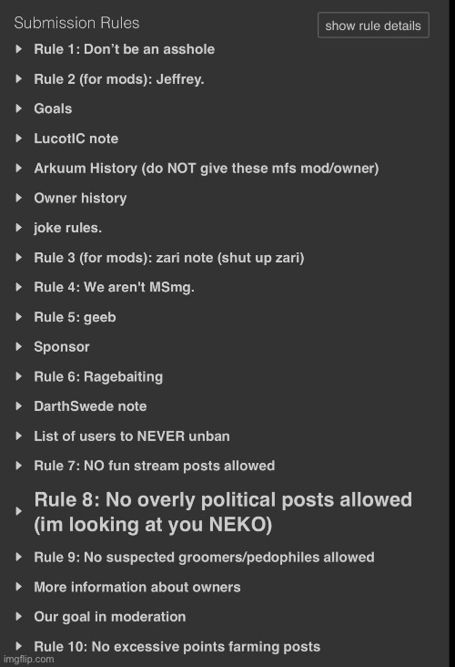 Why is rule 8 in particular big | made w/ Imgflip meme maker