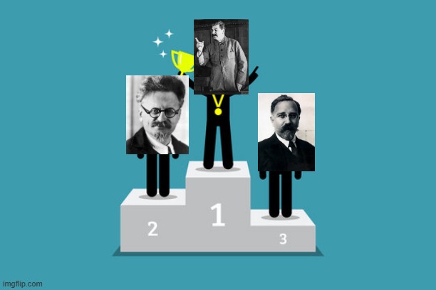 Stalin the goat | image tagged in place podiums | made w/ Imgflip meme maker