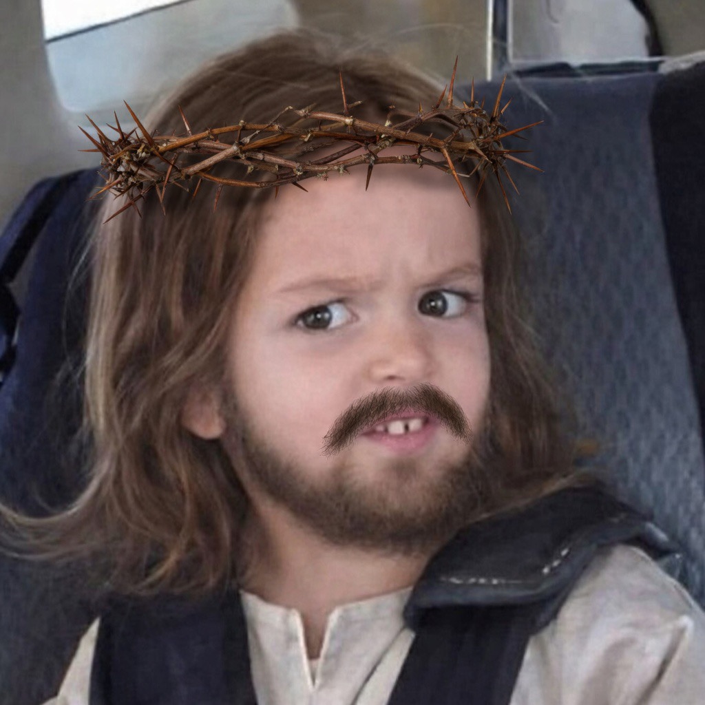 Side eye Chloe Jesus Blank Meme Template