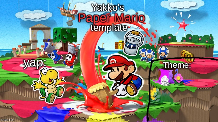 Yakko's Paper Mario template | image tagged in yakko's paper mario template | made w/ Imgflip meme maker