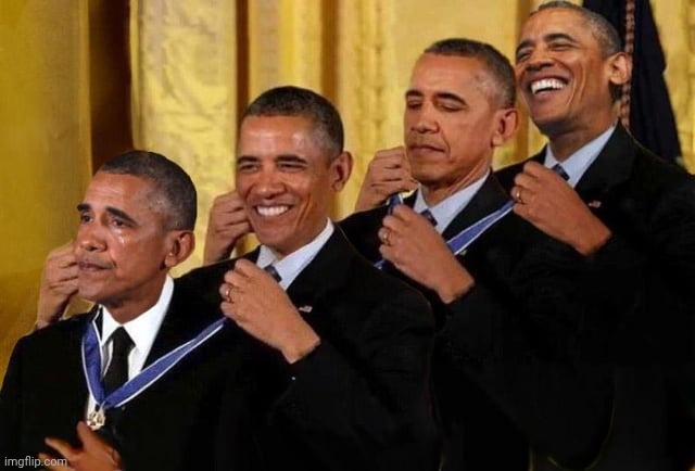Obama medals x 4 | image tagged in obama medals x 4 | made w/ Imgflip meme maker