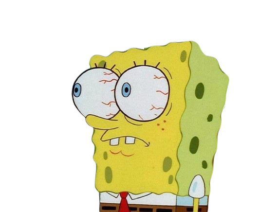 SpongeBob surprised reaction Blank Meme Template
