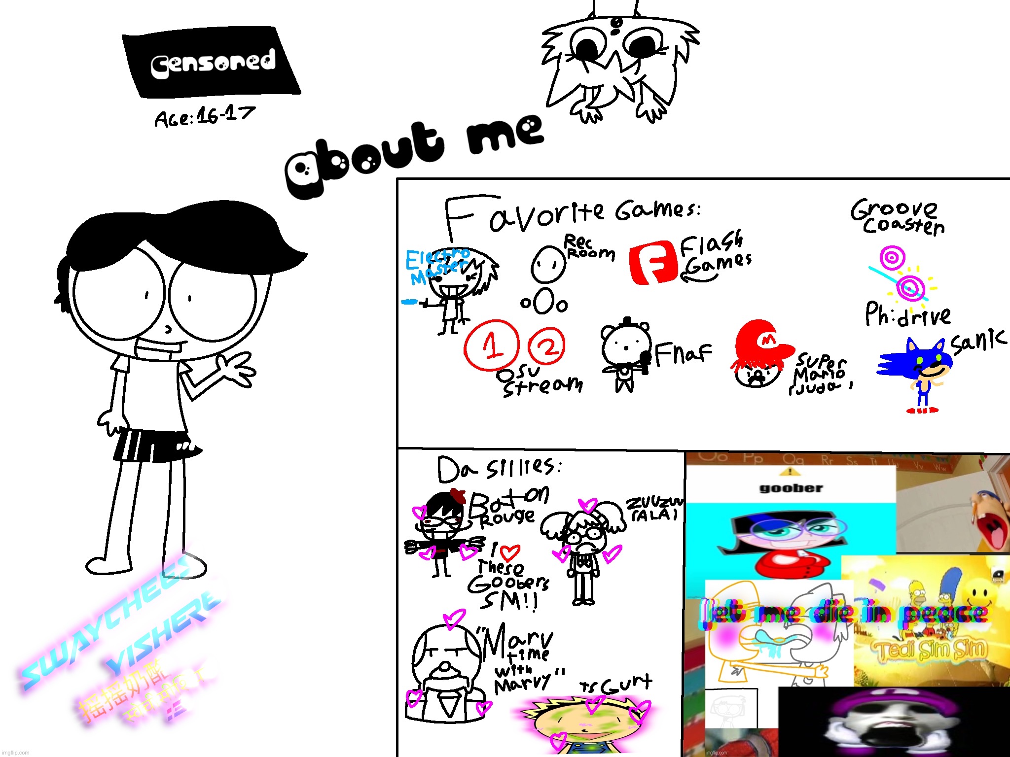 My about me art if you know about me | image tagged in about me,uhh | made w/ Imgflip meme maker