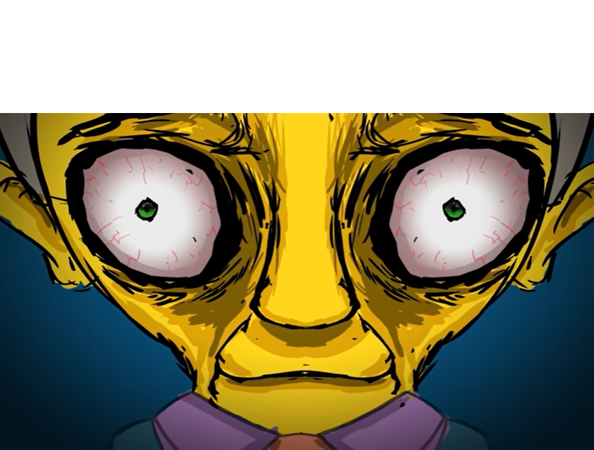 Traumatized Skinner Blank Meme Template