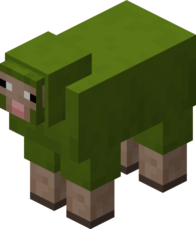 Green Minecraft Sheep Blank Meme Template