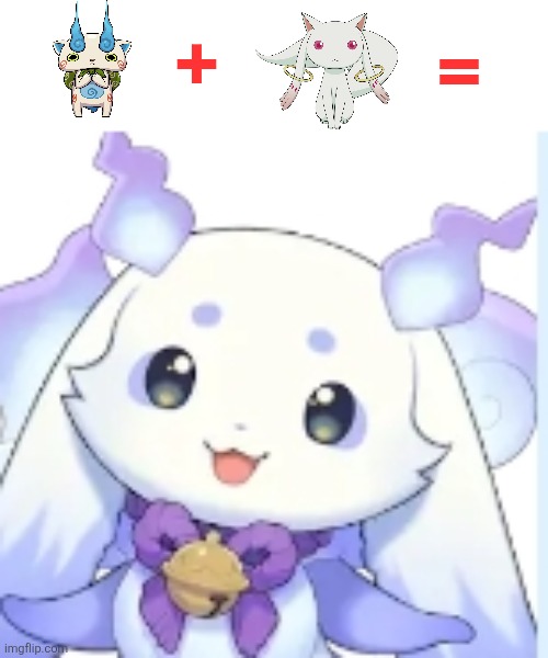 =; + | image tagged in memes,kyubey,fusion | made w/ Imgflip meme maker